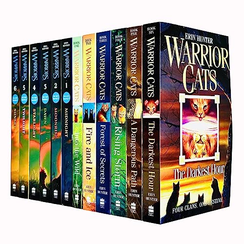 Warrior Cats Volume 1 to 12 Books Collection Set (The Complete First Series  (Warriors: The Prophecies Begin Volume 1 to 6) & The Complete Second Series  (Warriors: The New Prophecy Volume 7